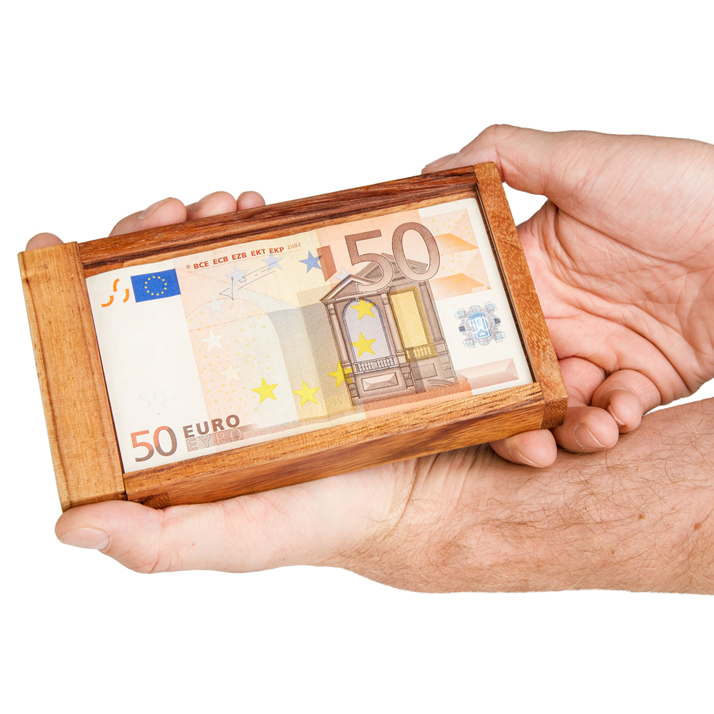 Magische Geldgeschenkbox mit persönlicher Gravur
