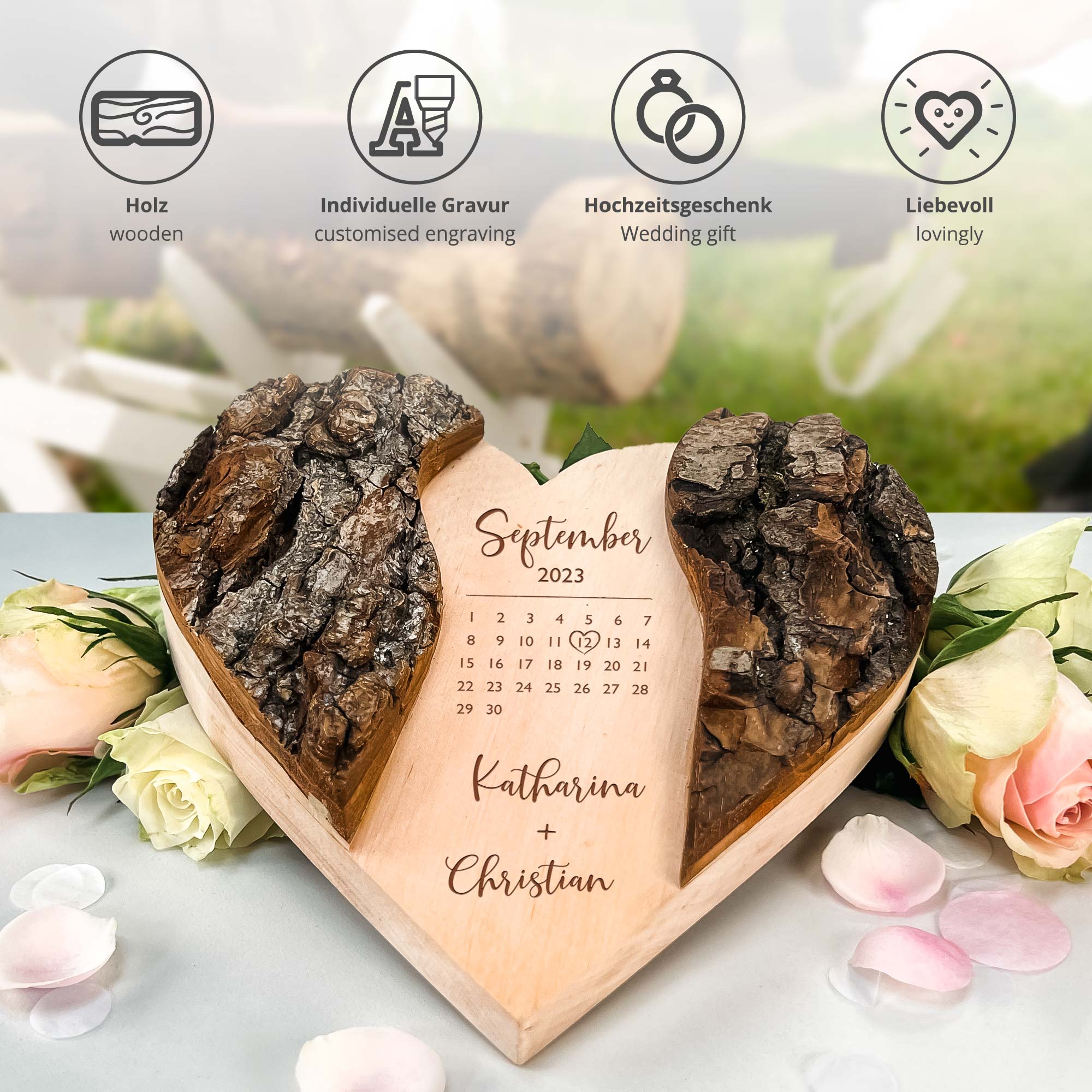 Herz mit Rinde - Kalender - Personalisiert