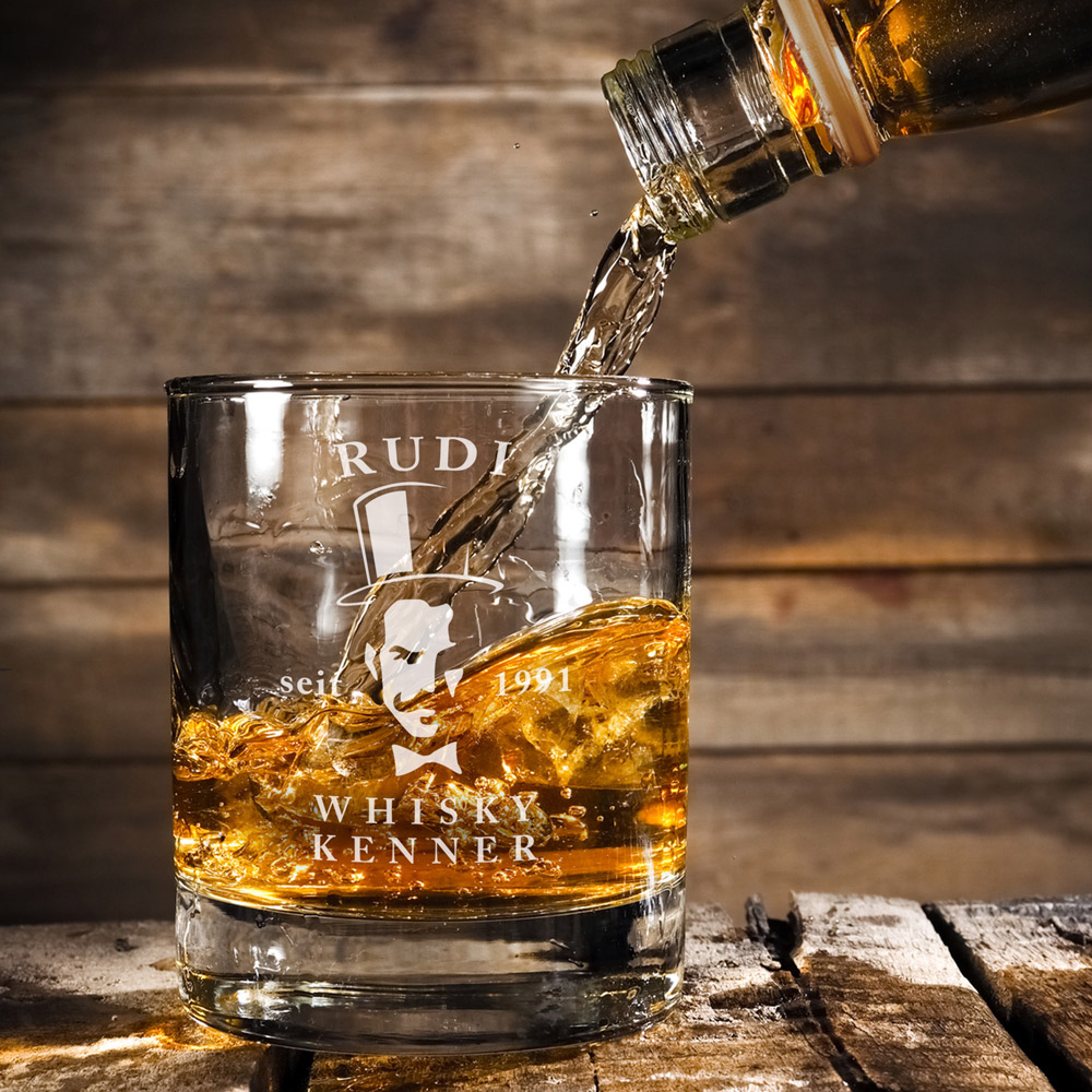 Whiskyglas mit Gravur - Gentleman - Personalisiert