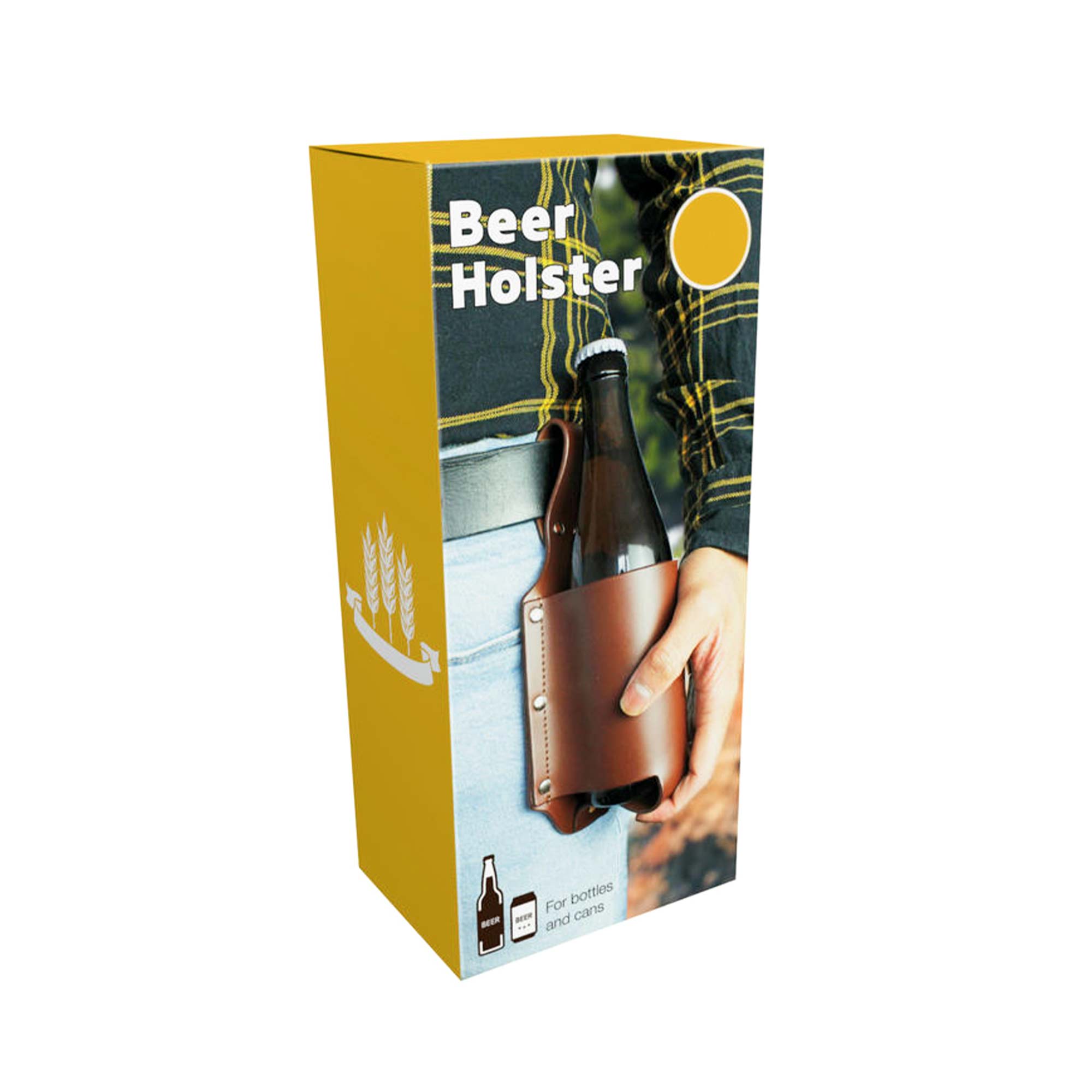 Kultiger Bierholster aus echtem Leder