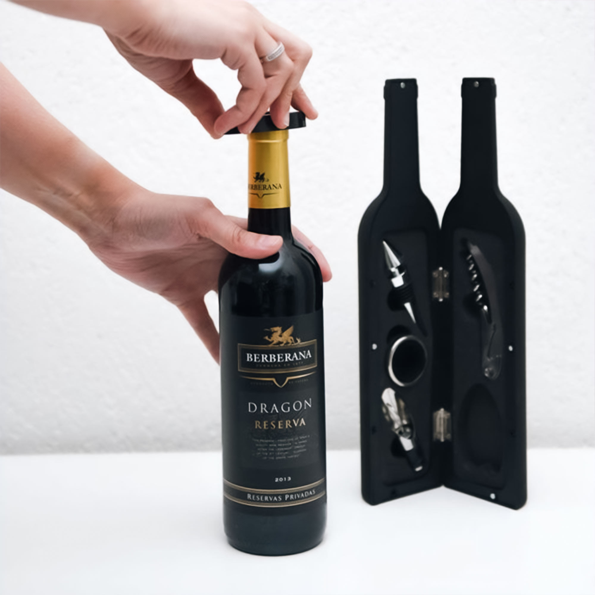 Wein Geschenkset - 5er Set in Weinflaschenform