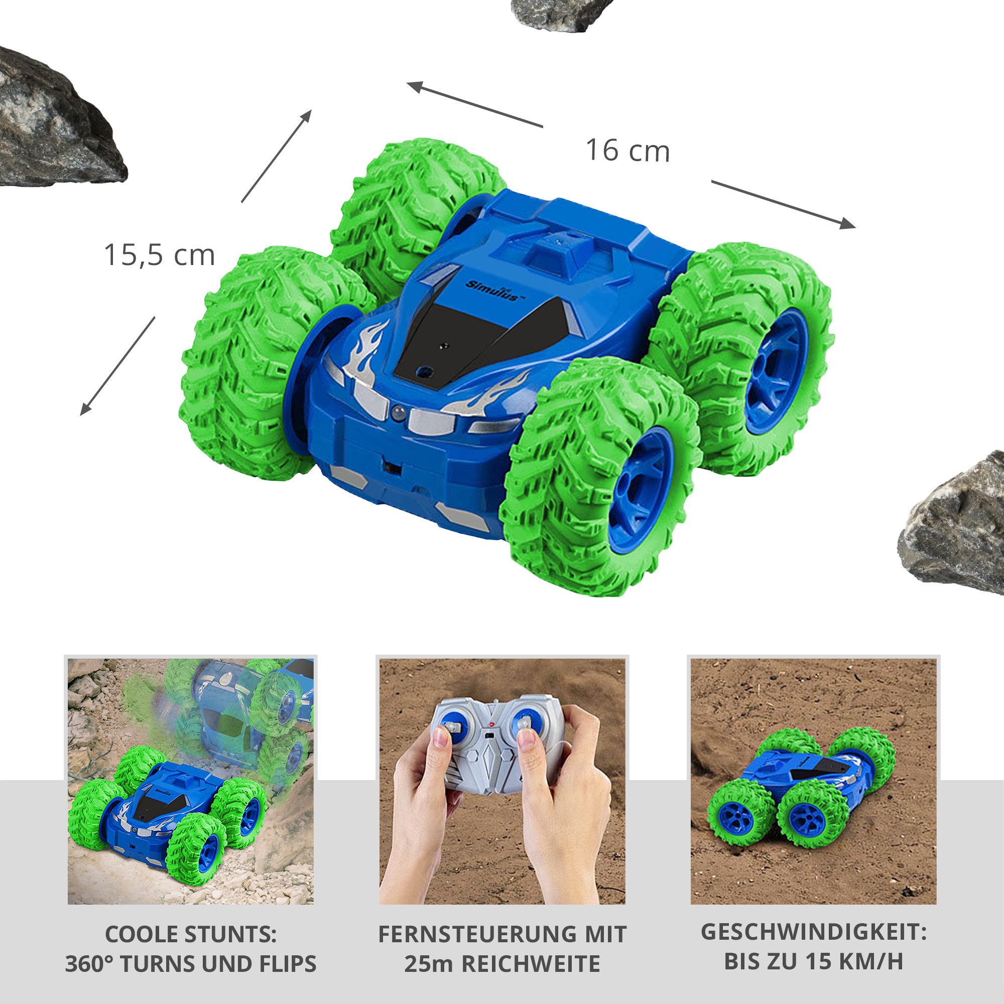 Ferngesteuertes Auto für 360° Stunts