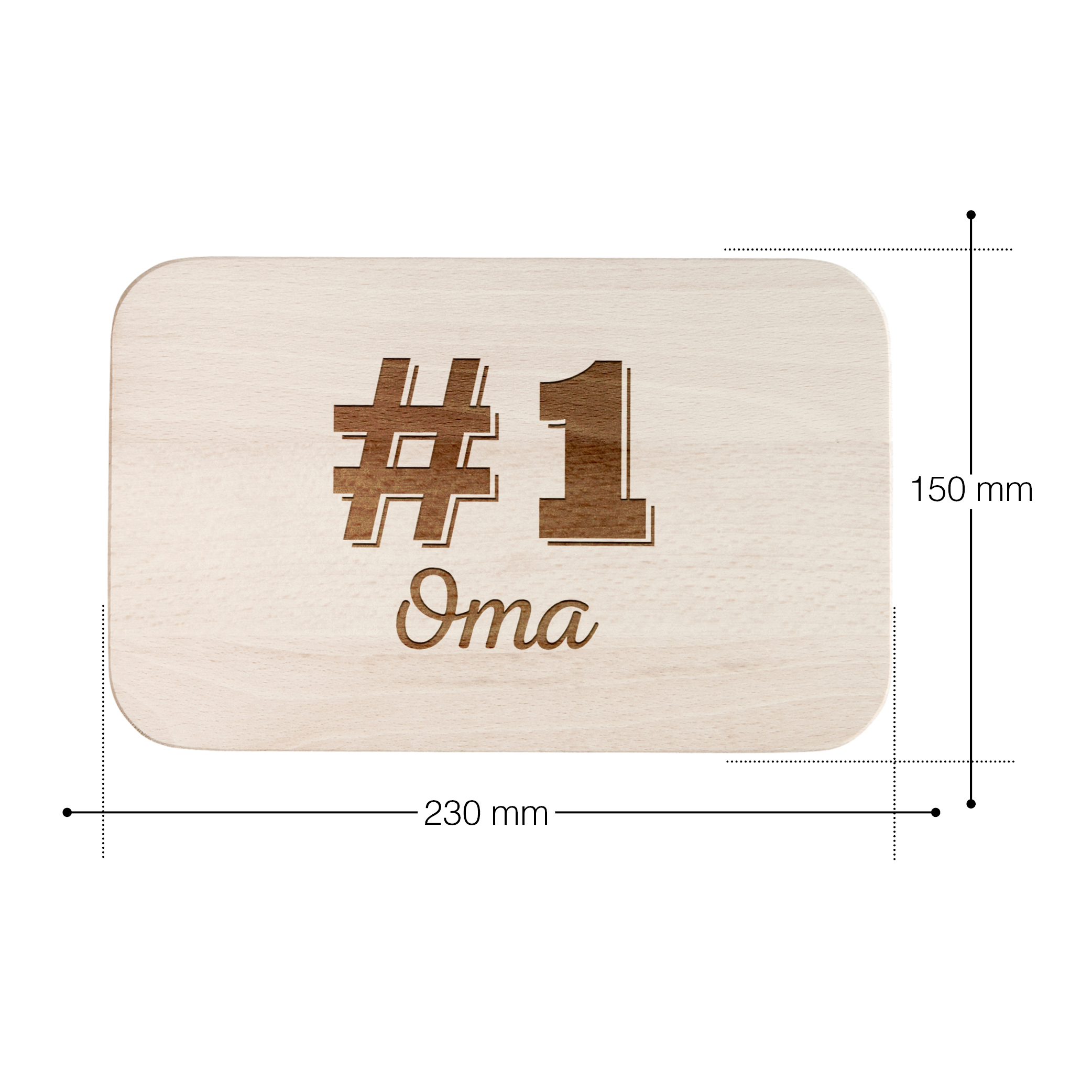 Frühstücksbrett mit Gravur für Oma - #1 Oma