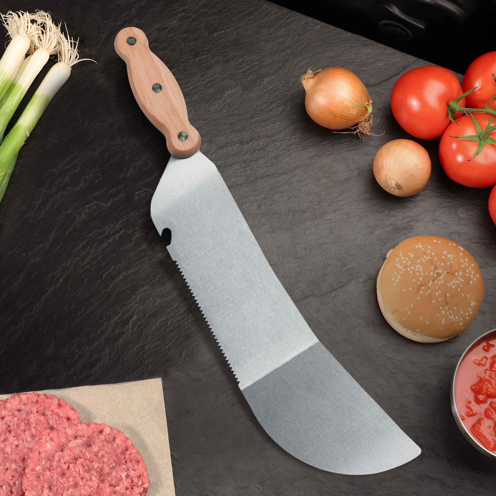 Grillbesteck Machete mit Flaschenöffner 5