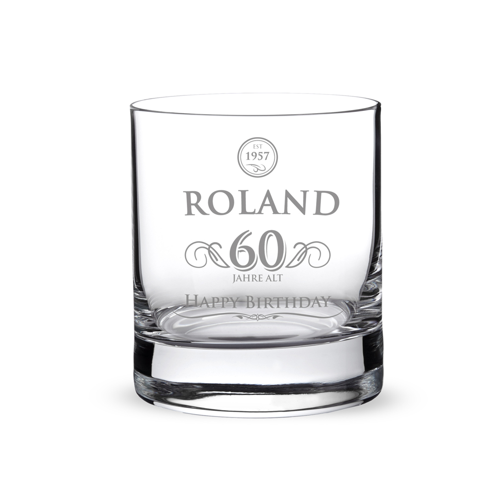 Whiskyglas mit Gravur - Elegant - Zum Geburtstag