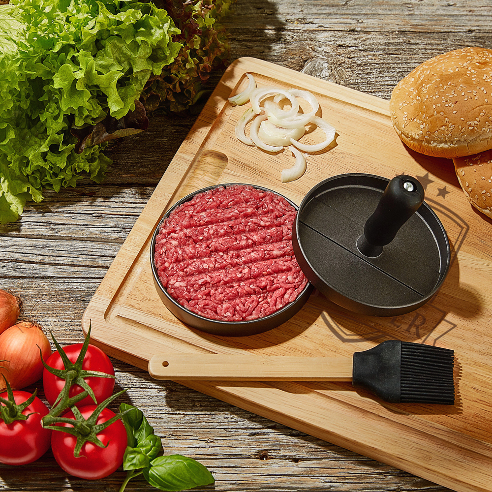 Burgerpresse - Hamburgerpresse mit Zubehör