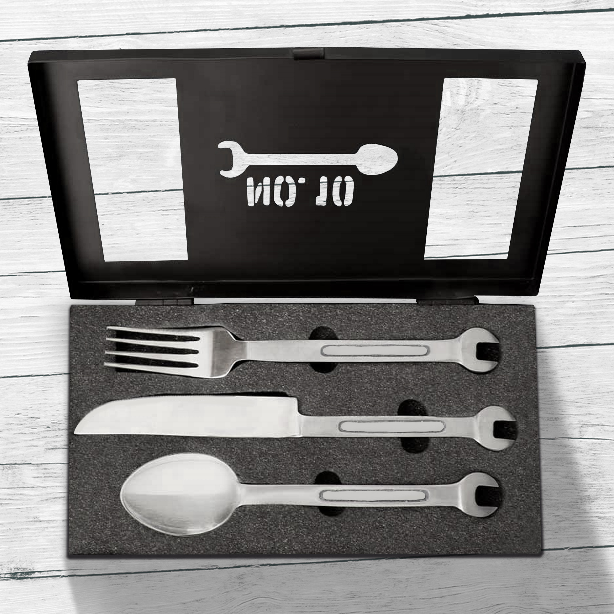 Schraubenschlüssel Besteck - 3-teiliges Geschenkset 1