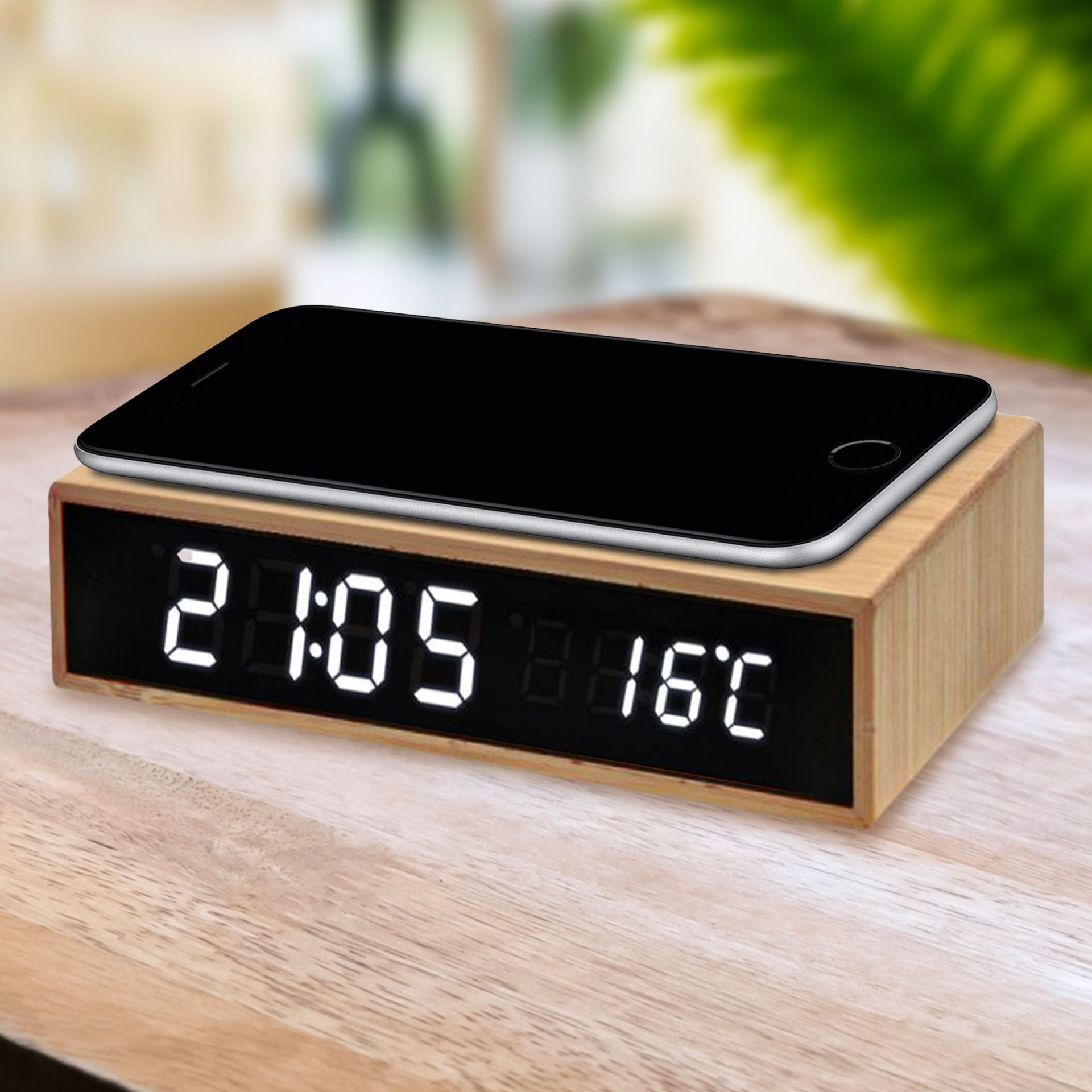 3in1 Digitaluhr mit Ladestation und Wecker