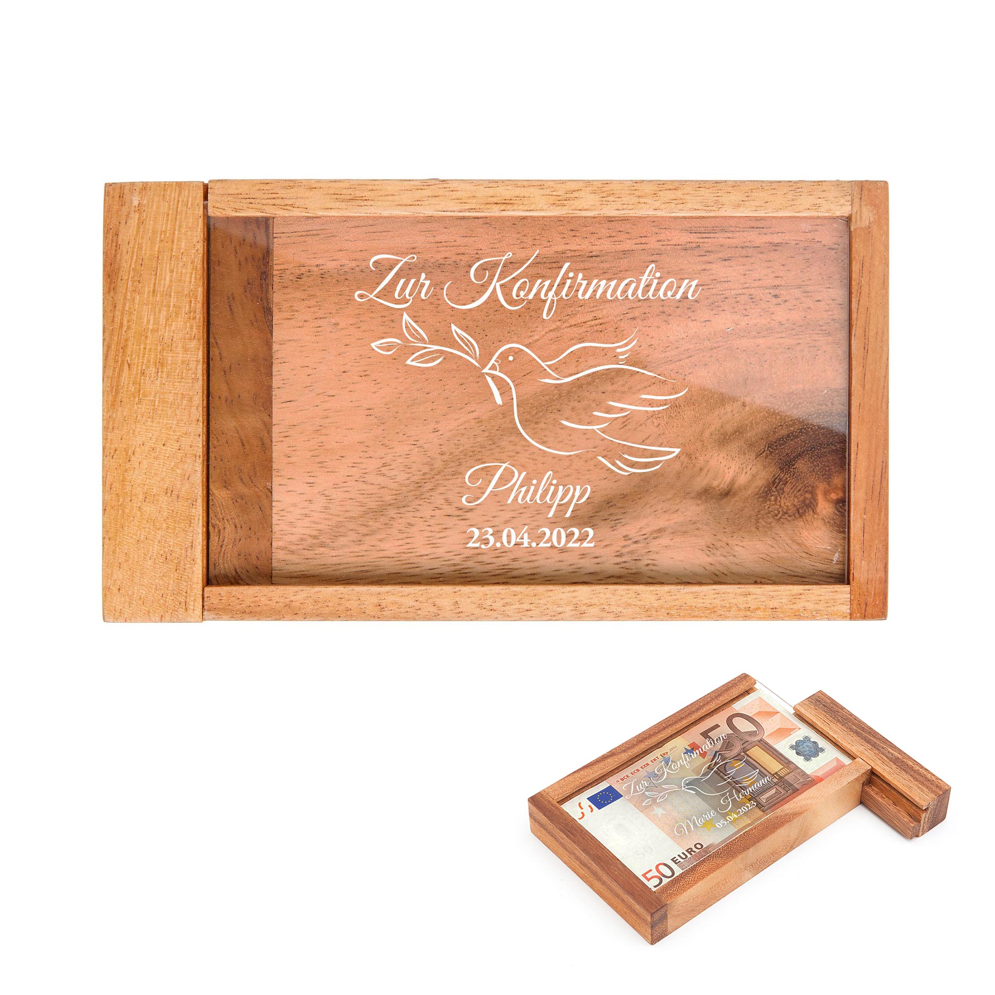 Magische Geldgeschenkbox zur Konfirmation - Personalisiert