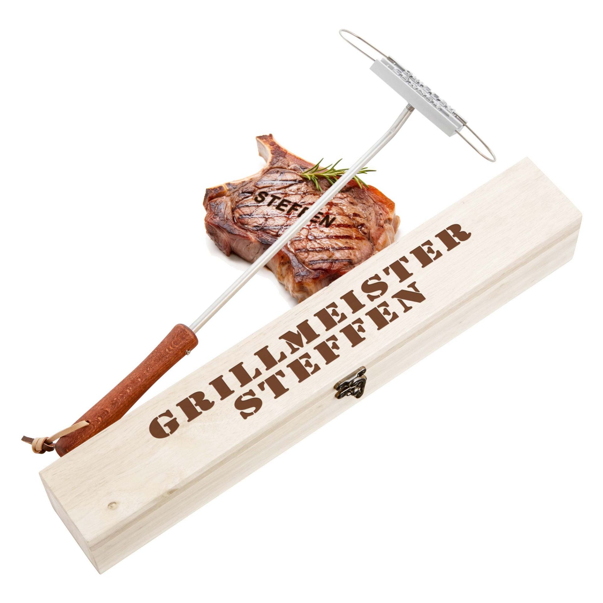 Grillbrandeisen mit Gravur