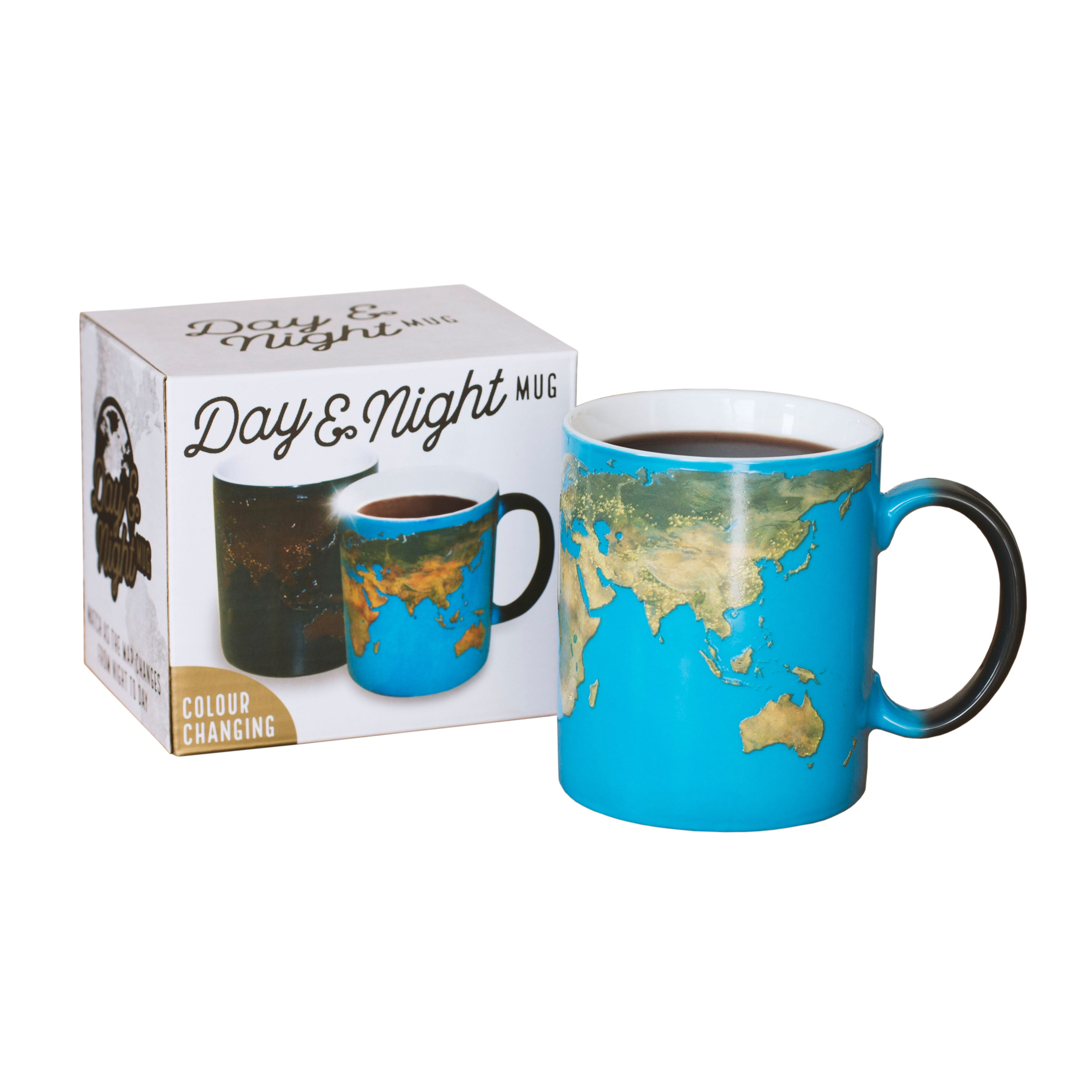 Farbwechsel Tasse - Weltkarte