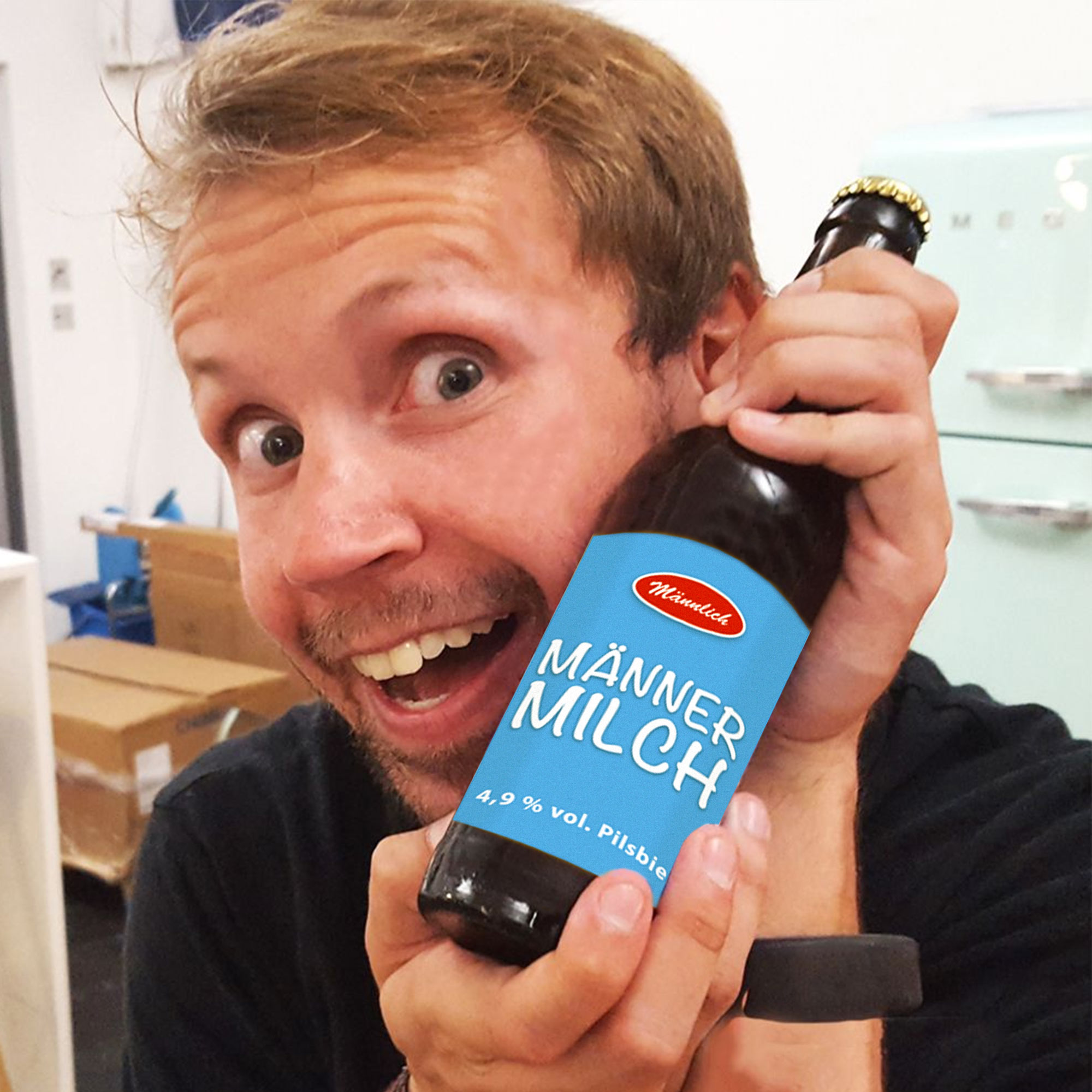Männermilch im Karton - Bierflasche 0,33 l