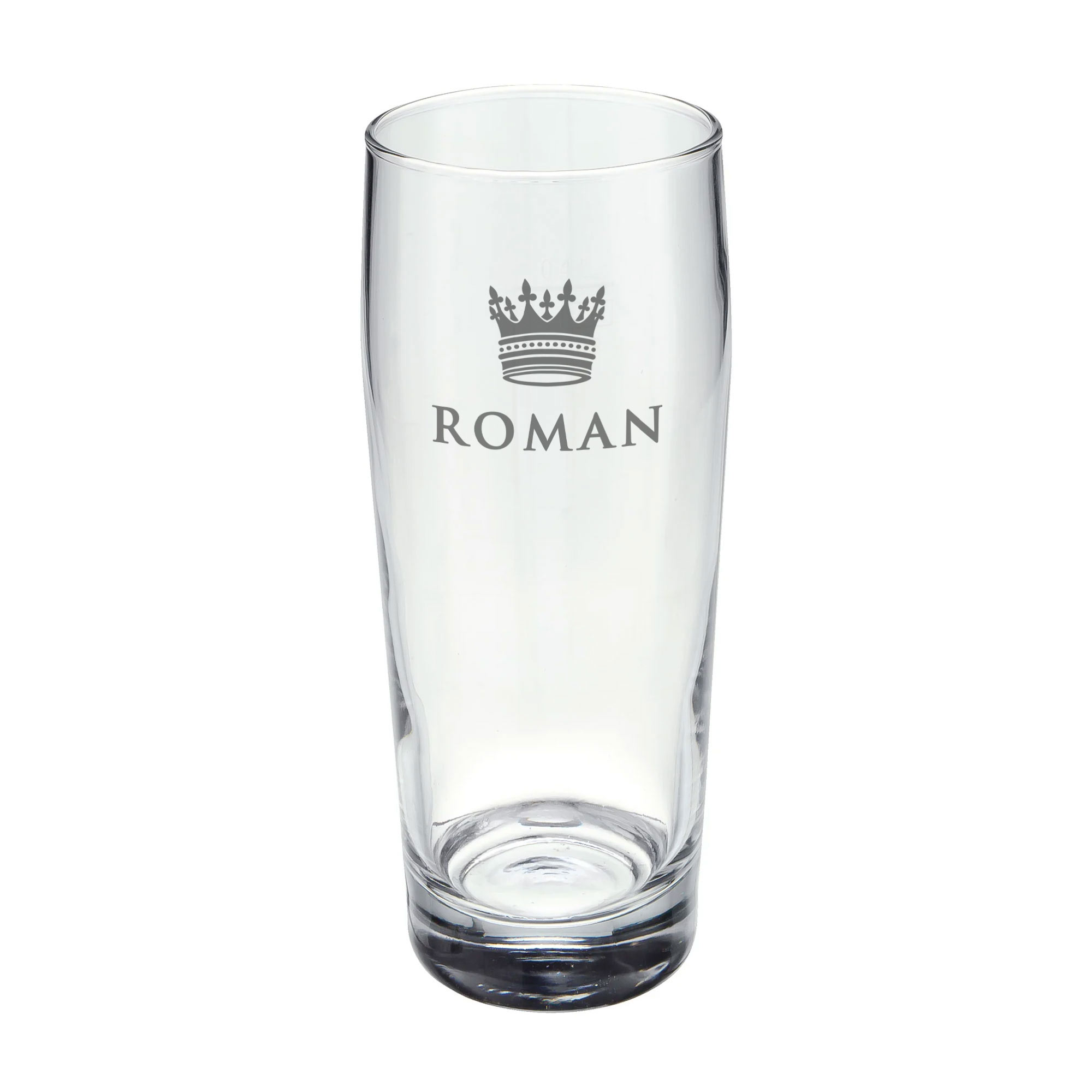 Willibecher mit Gravur Große Krone - Bierglas