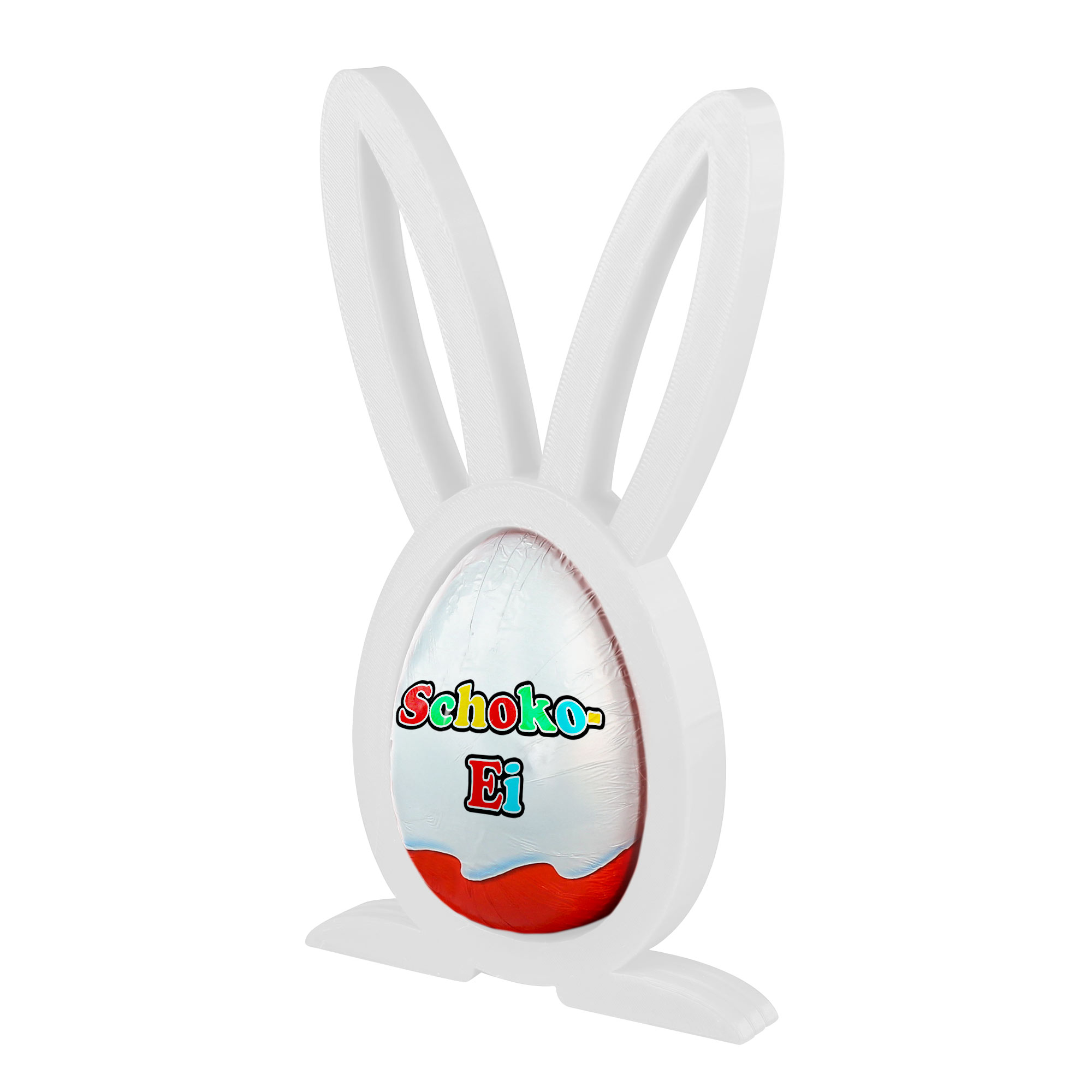 Osterhase Ü-Ei Halter im 3er Set - Weiß