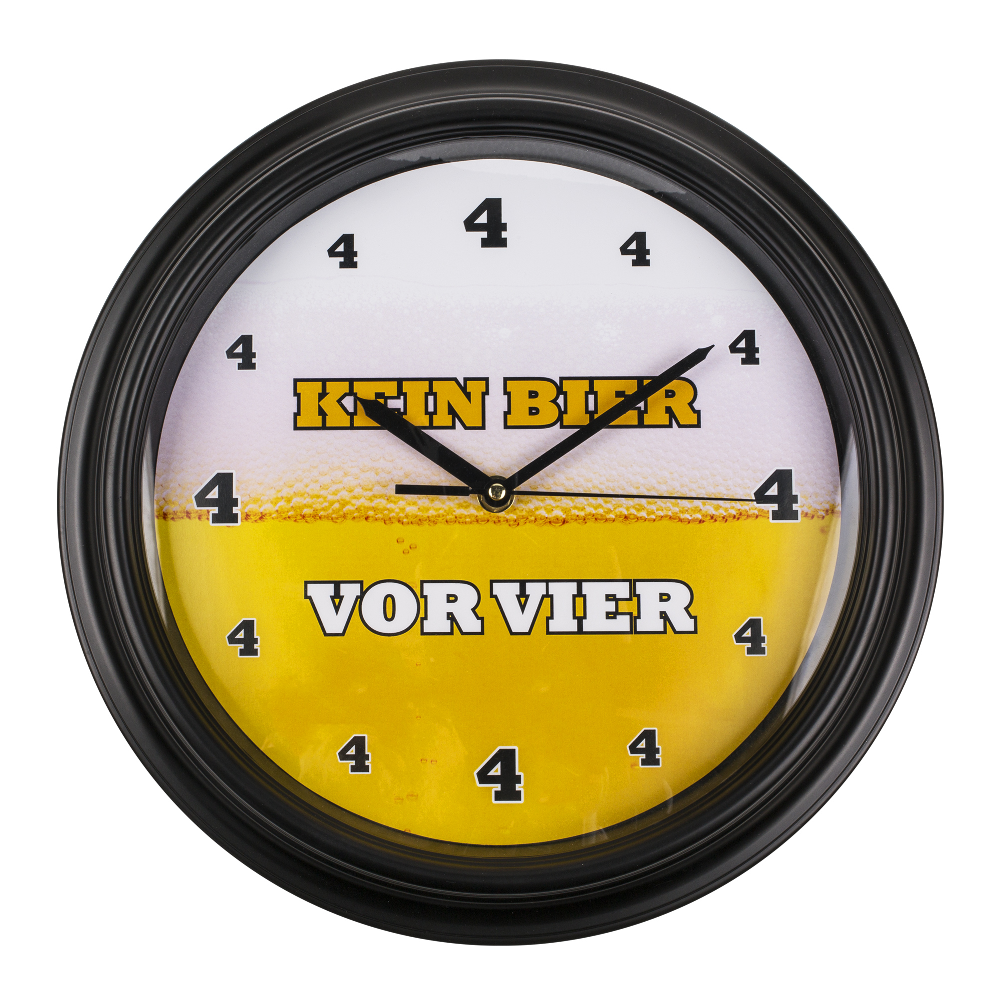 Witzige Wanduhr - Kein Bier vor vier