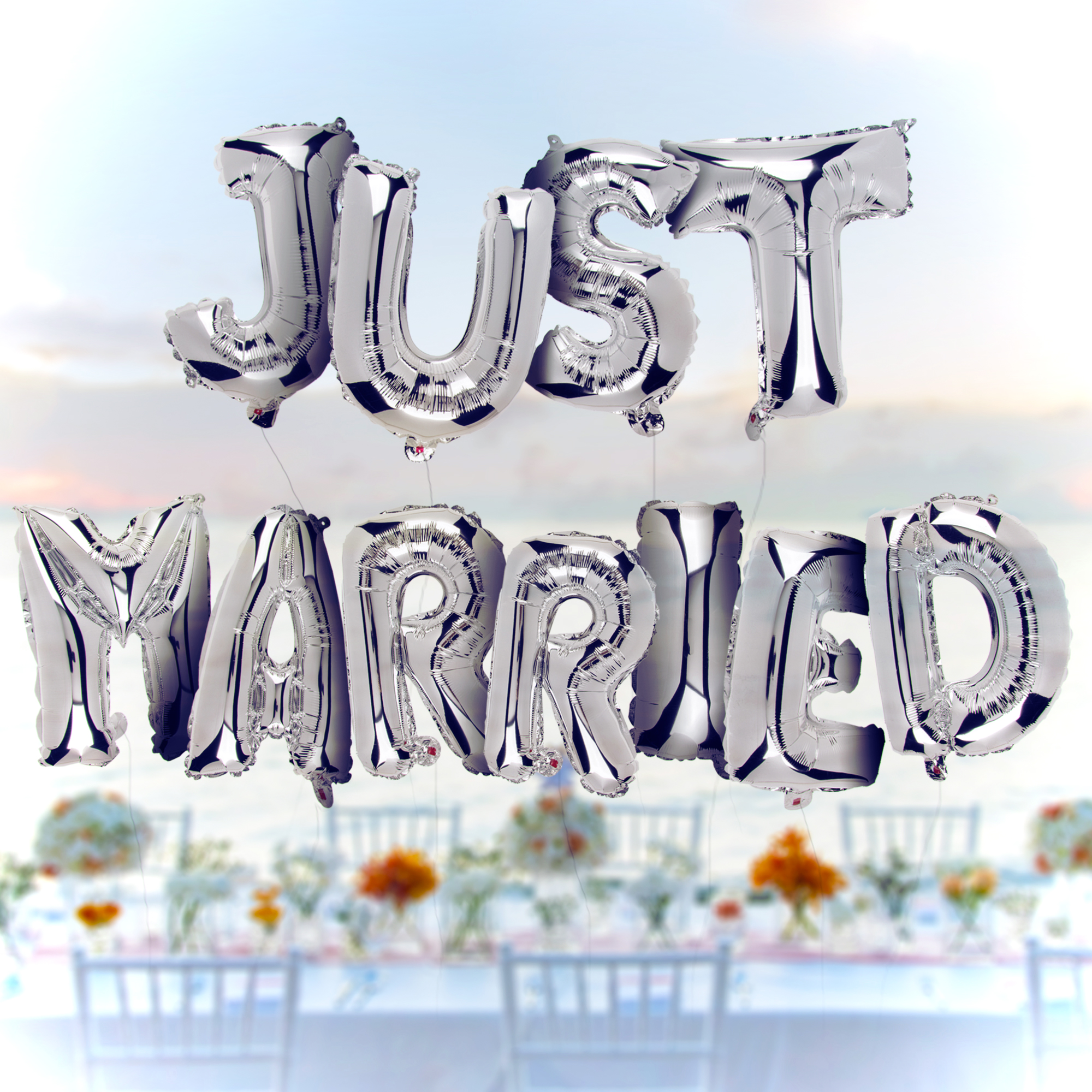 Motivballons - Schriftzug Just Married