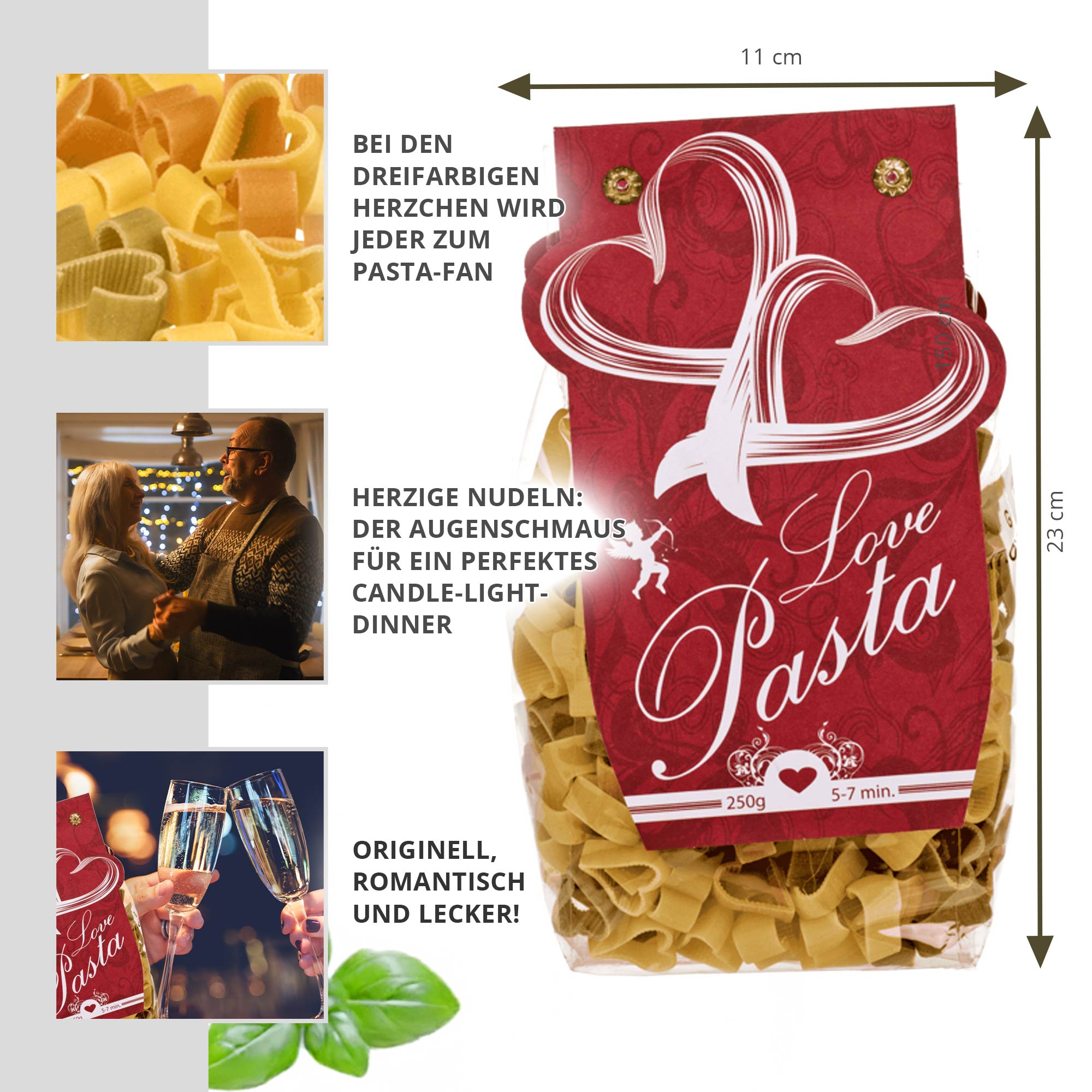 Nudeln in Herzform - Lovely Pasta