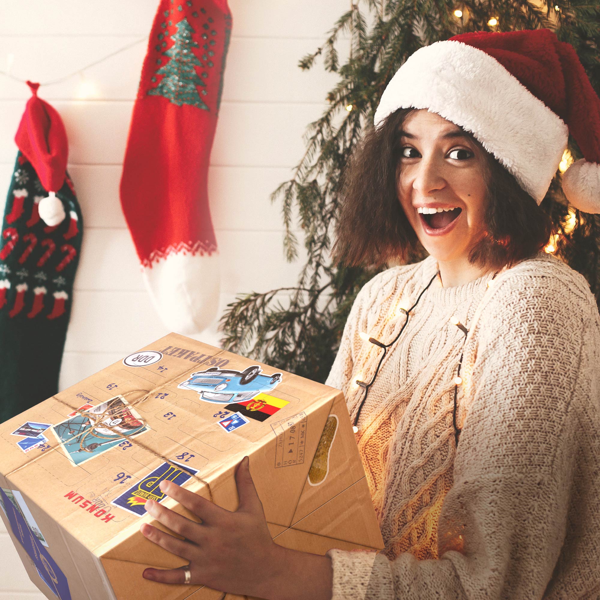 Adventskalender mit DDR Süßigkeiten - Ostpaket 6