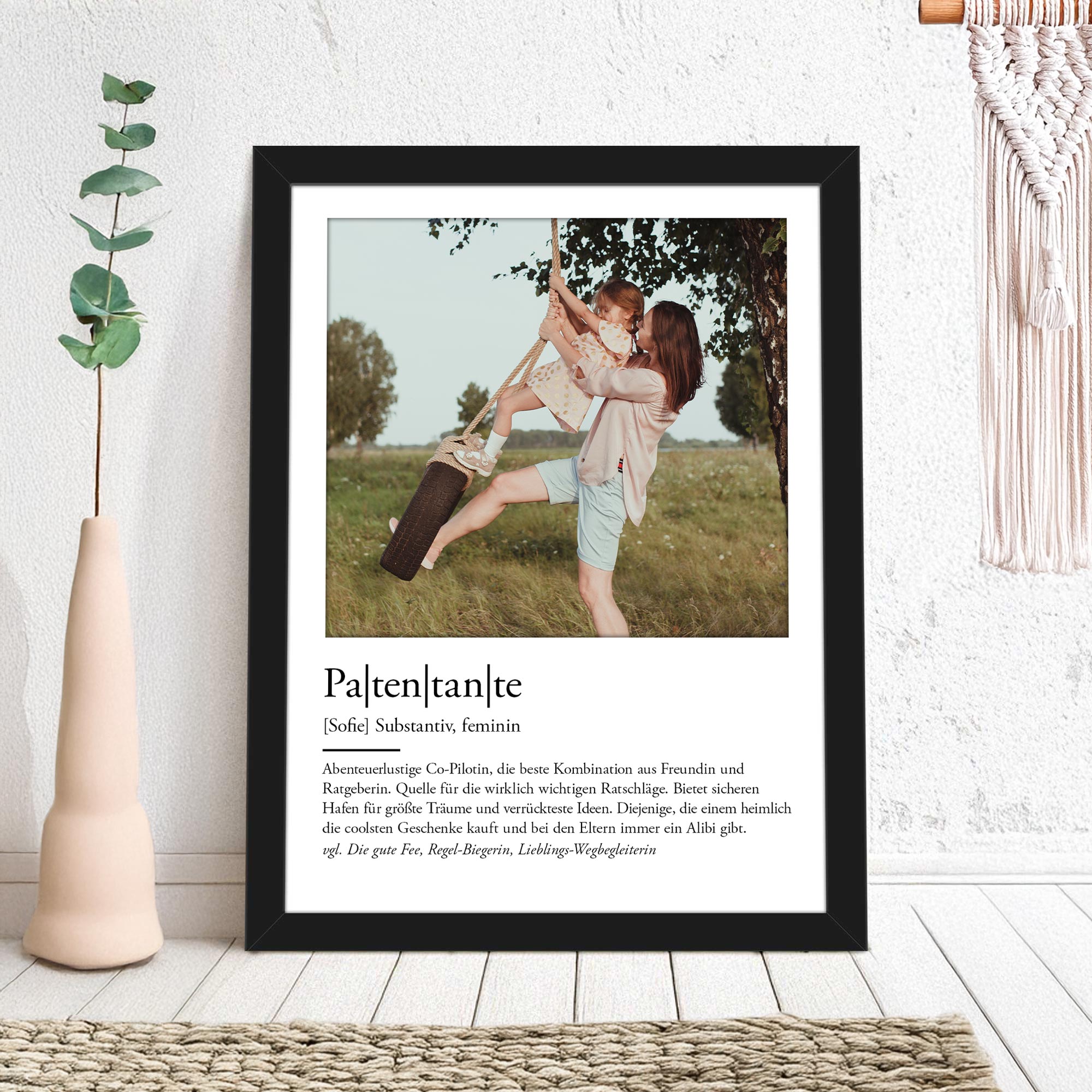 Definition Patentante - personalisiertes Bild mit Foto