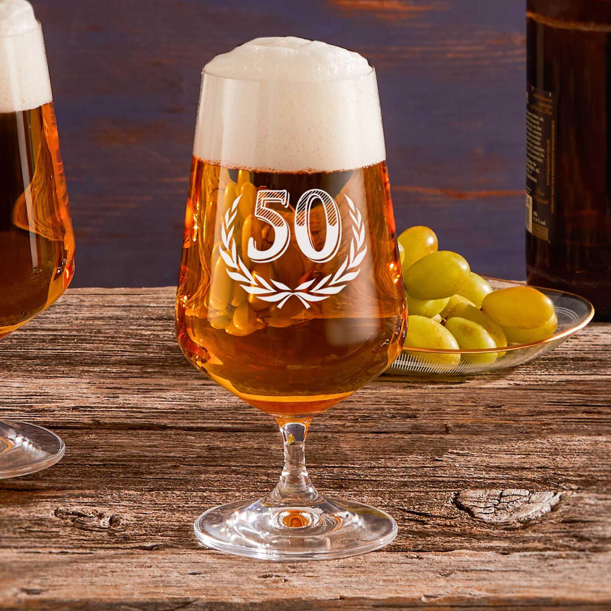 Bierglas mit Gravur zum 50. Geburtstag