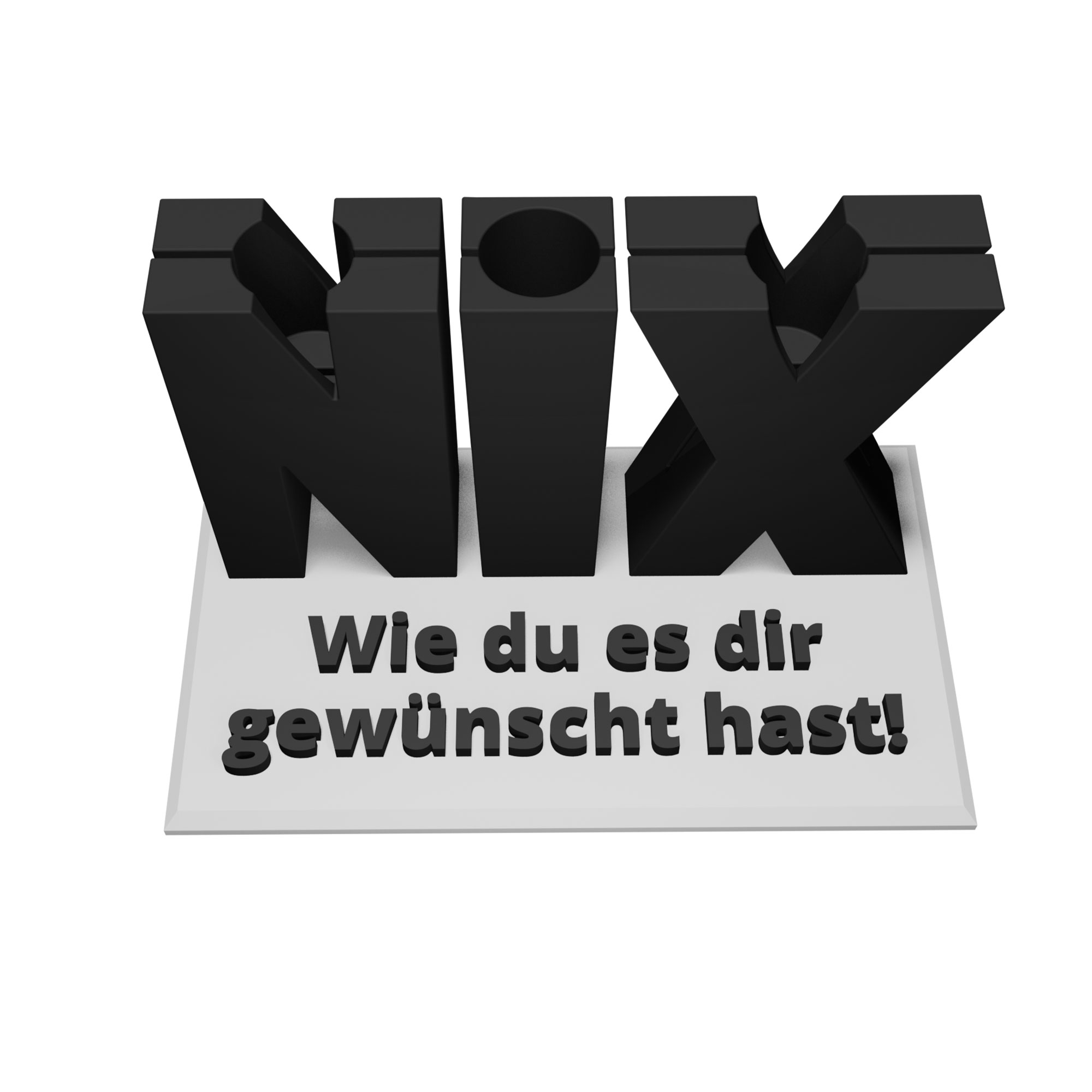 Nix Geschenk - Geschenkverpackung für Geld & Gutscheine in Schwarz
