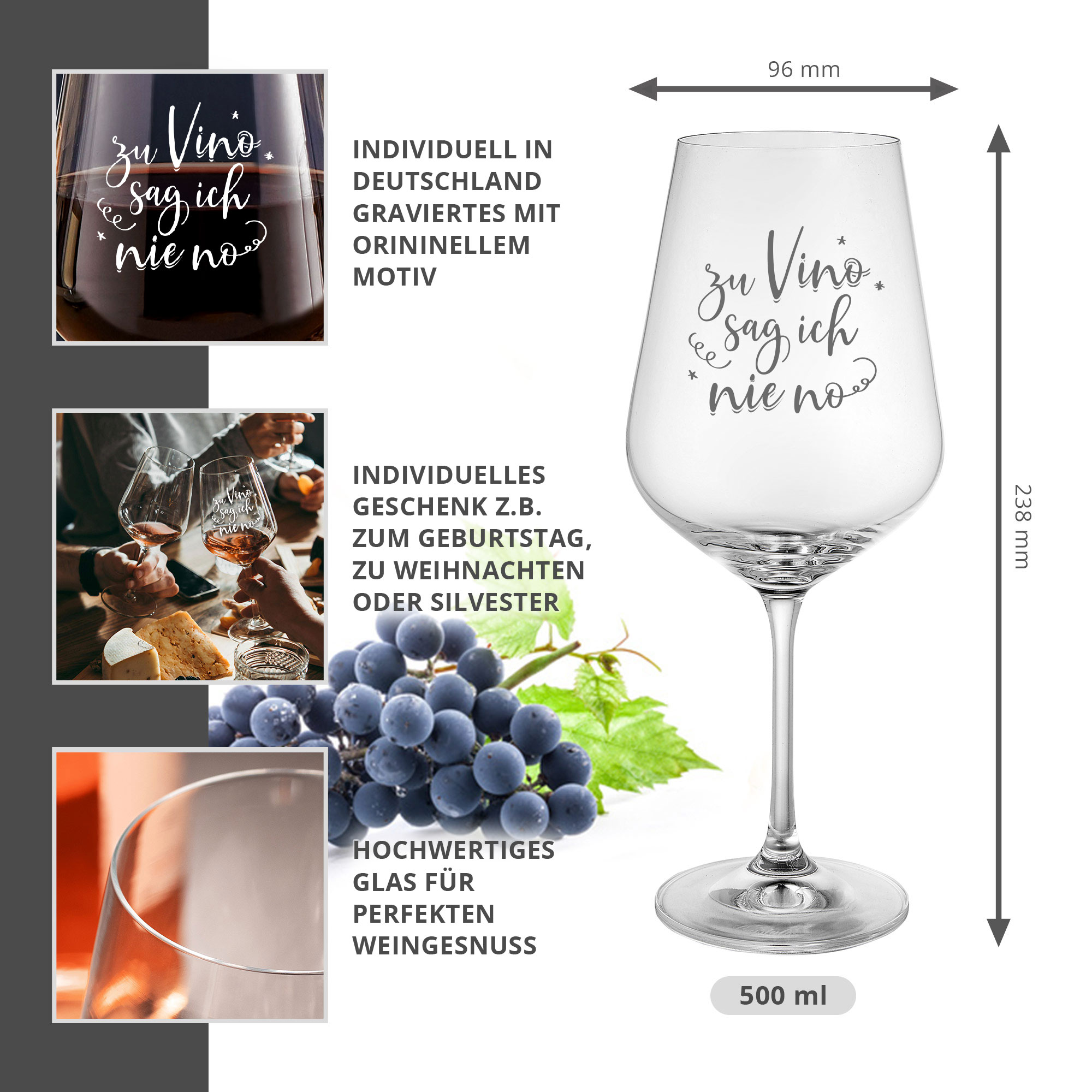 Weinglas  - Zu Vino sag ich nie no - Standard