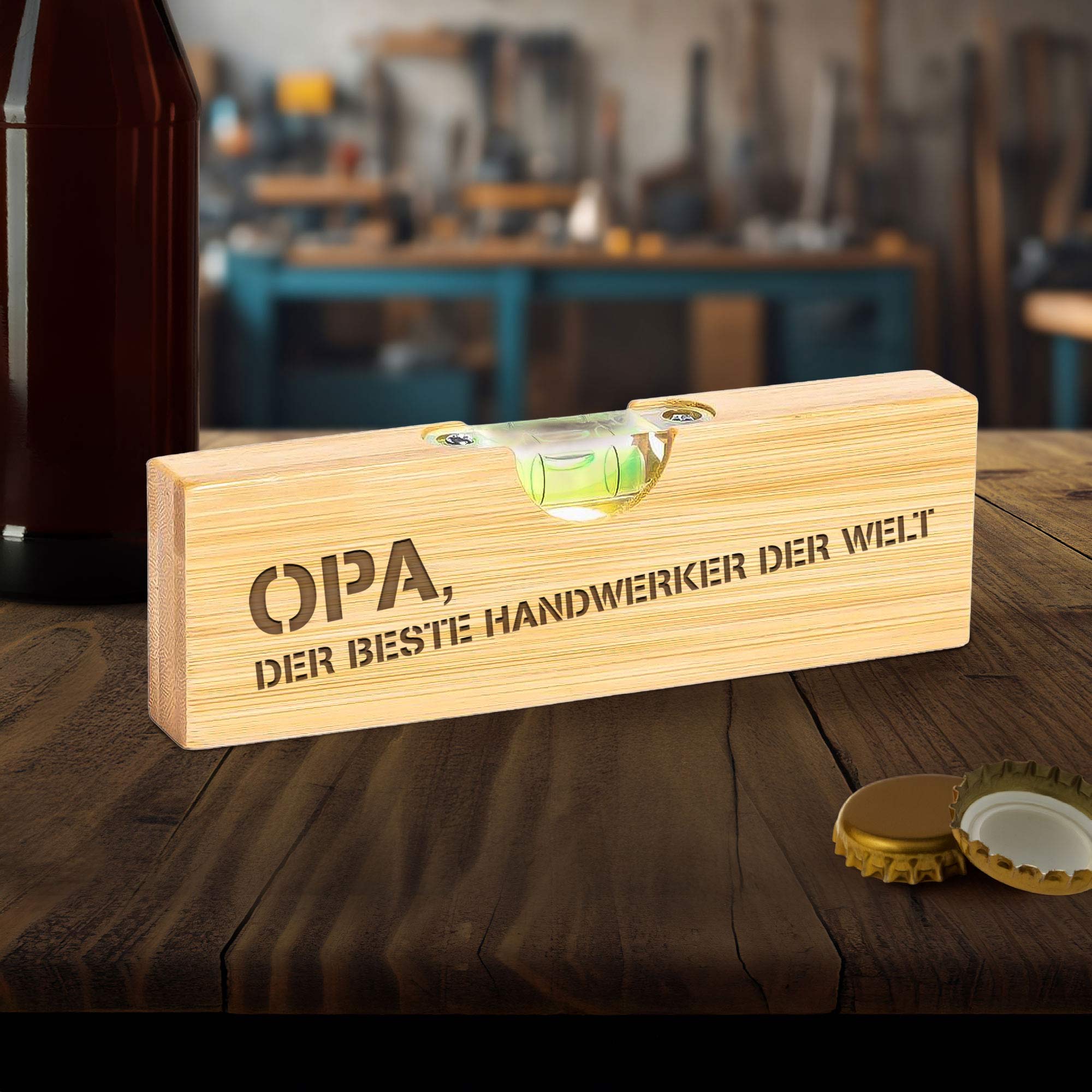 Flaschenöffner Wasserwaage - Handwerker Opa