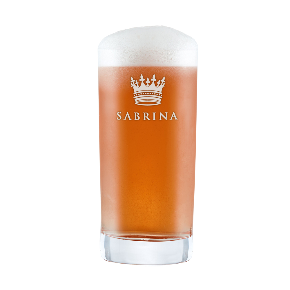 Craft Bier Glas mit Gravur - Krone