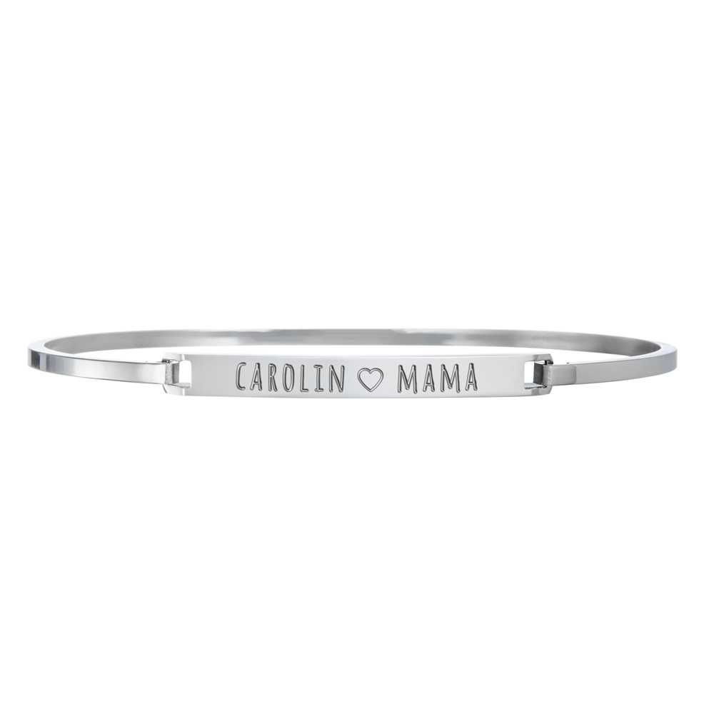 Armreif mit Gravur für Mama - Silber - Personalisiert, Gravur für Mama, armband mit gravur, Muttertagsgeschenke, armbänder damen