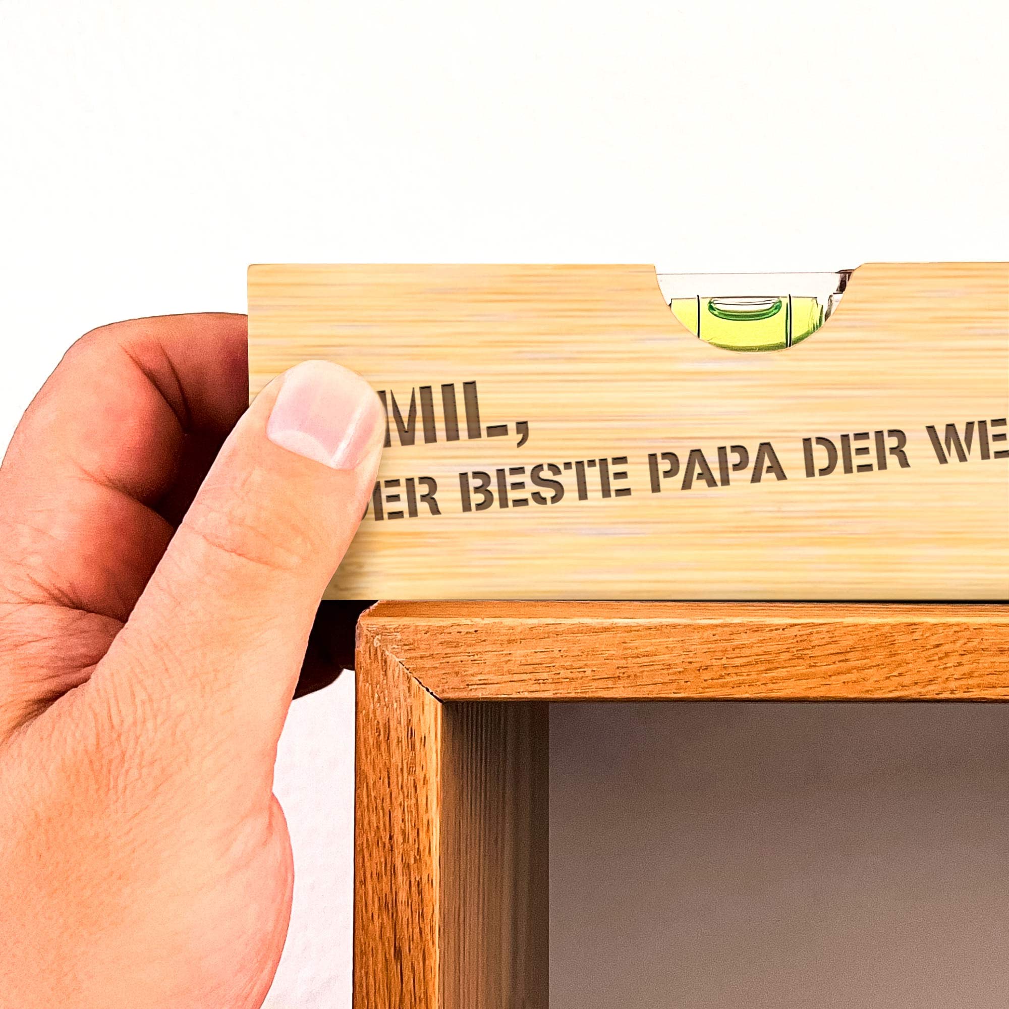 Flaschenöffner Wasserwaage - Handwerker Papa - personalisiert