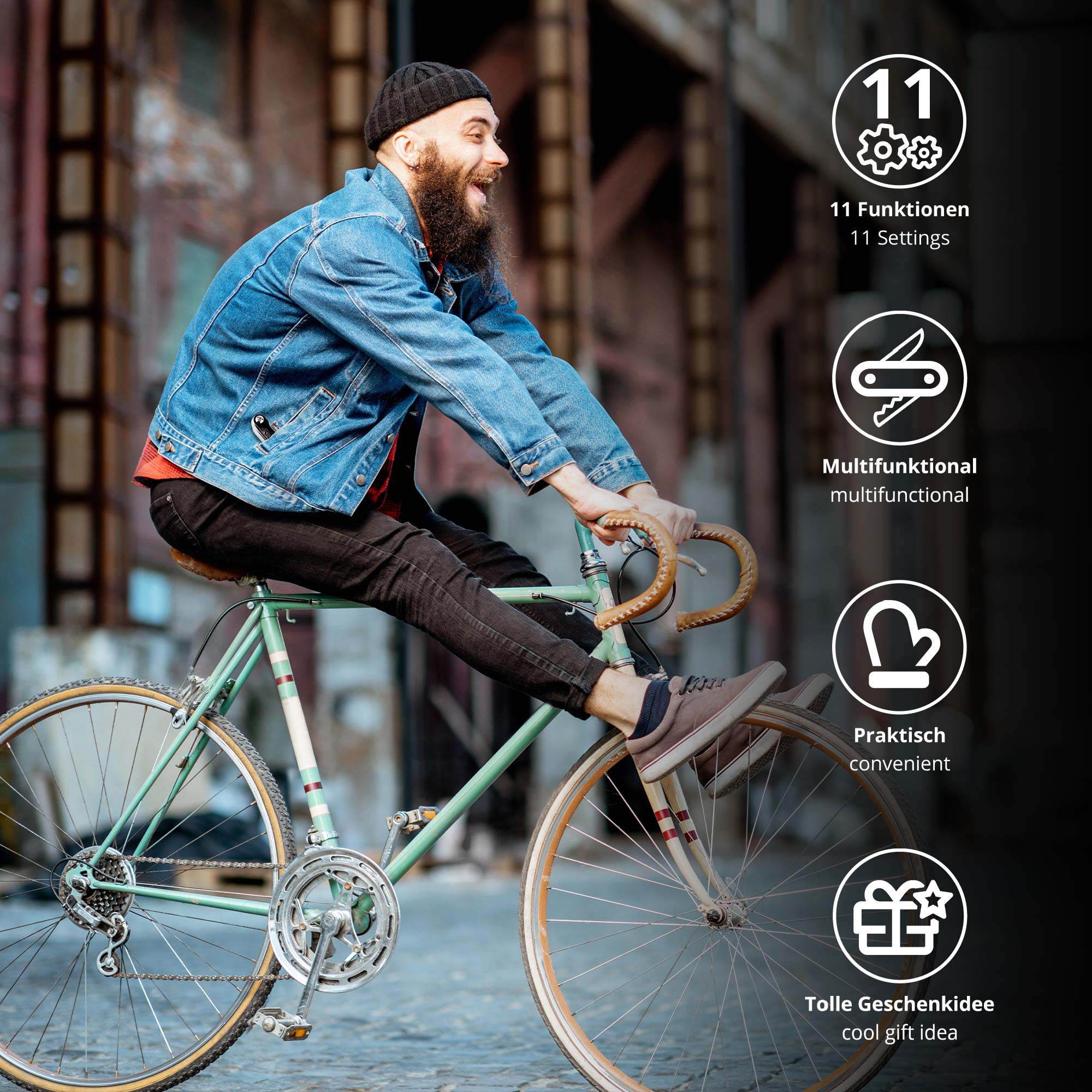 Multifunktionstool für das Fahrrad - 11 in 1