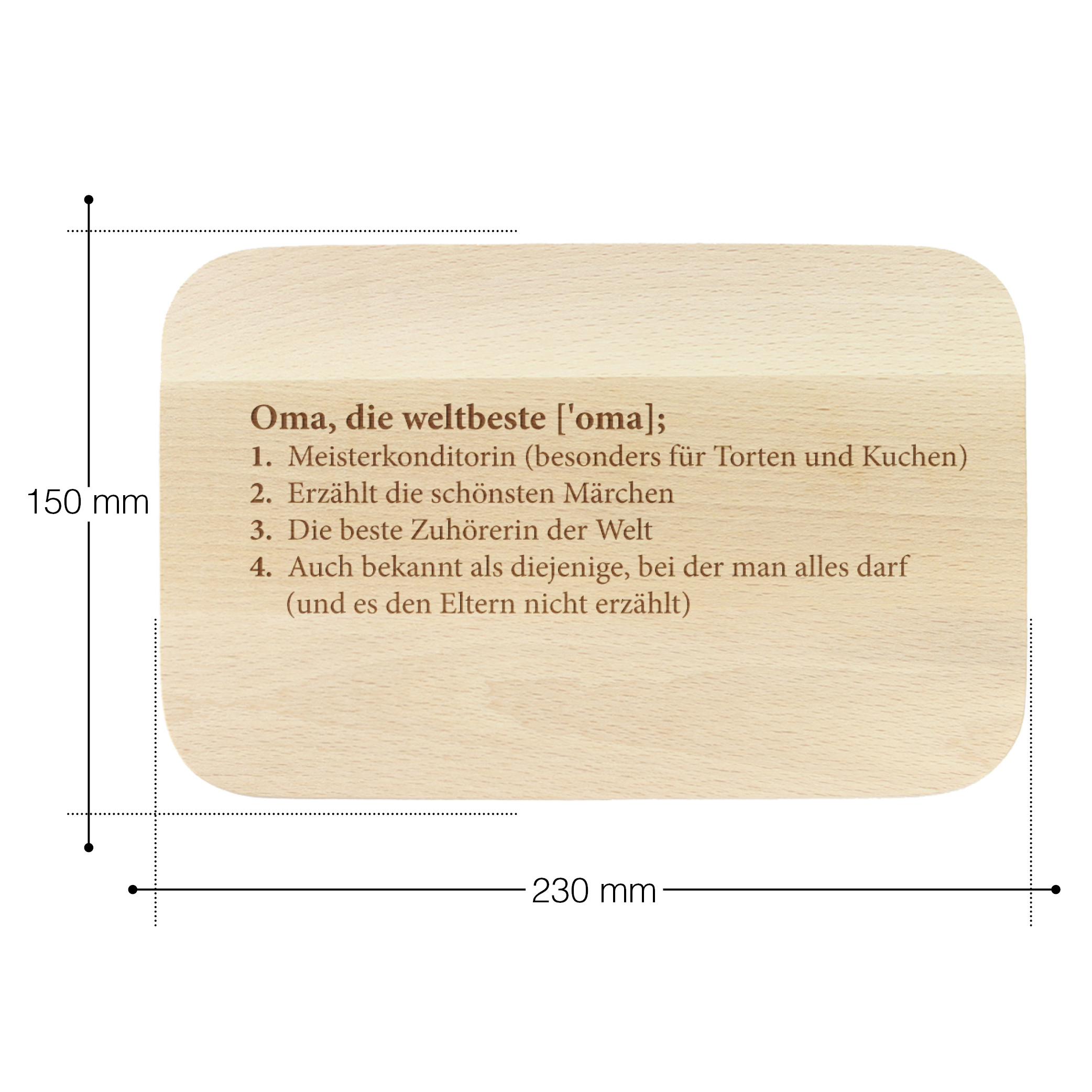 Frühstücksbrett mit Gravur - 2er Set - Definition Oma & Opa