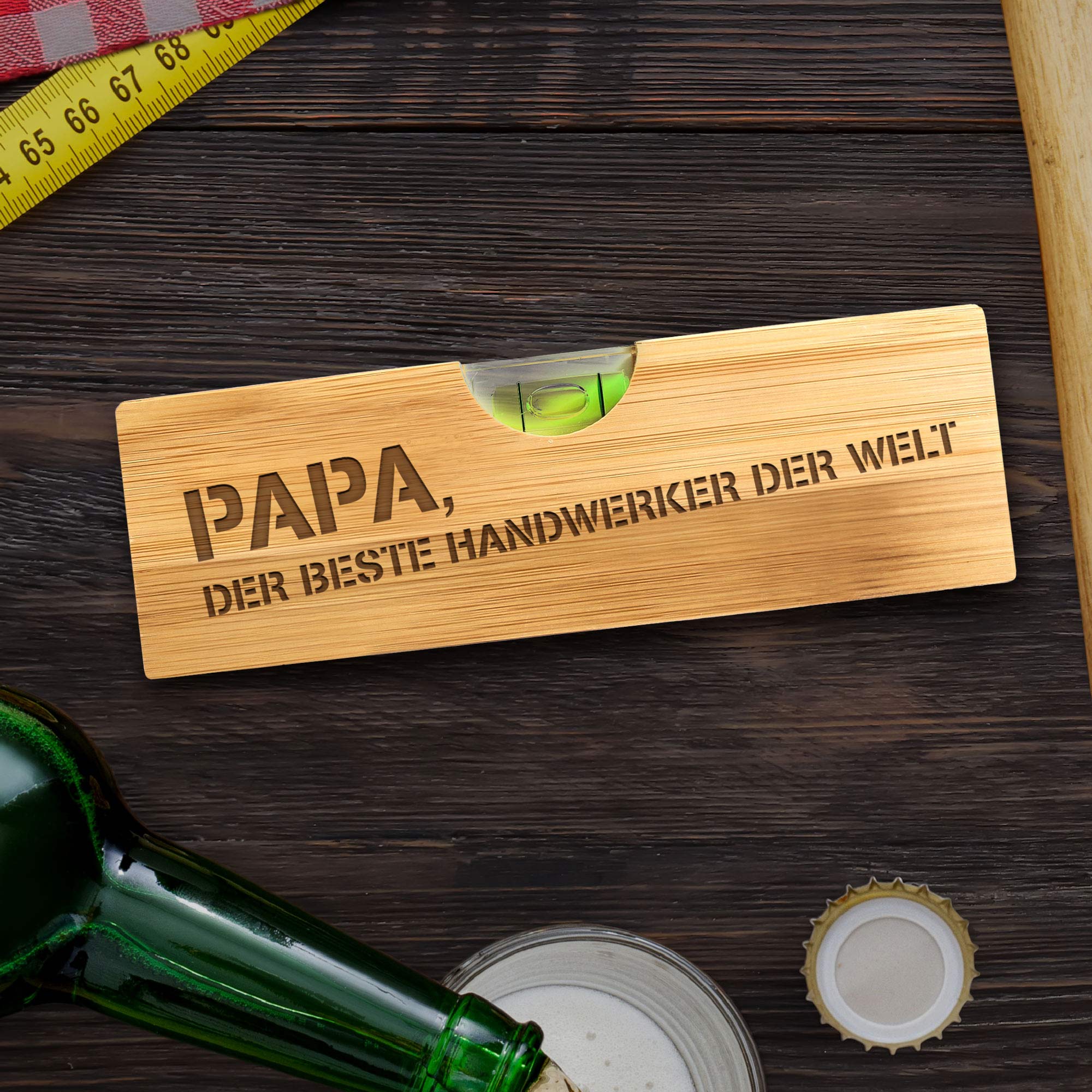 Flaschenöffner Wasserwaage - Handwerker Papa